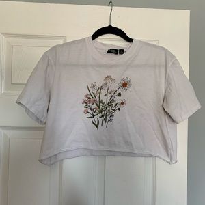 Rebel sugar floral crop top